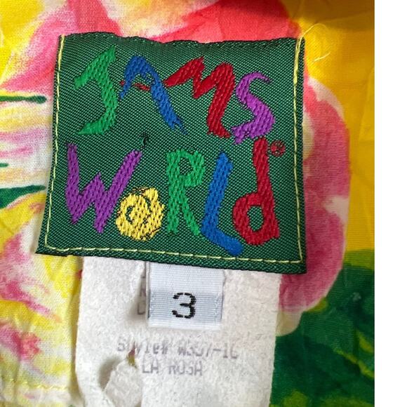 Vintage Jams World La Rosa Mini Dress Size 3JR Rayon Island Life Hawaiian - Picture 8 of 10